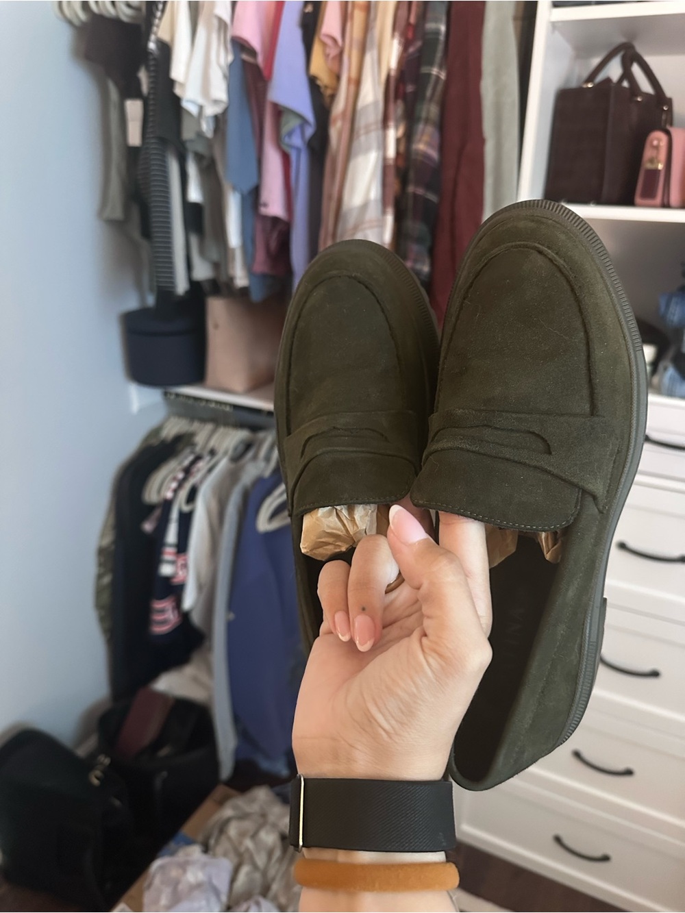 Portland Leather Goods Patina Chunky Zoe Loafers (Tarragon) - Picture 5 of 7